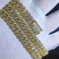 Cubic Zircon Iced Out Bubbles Cuban Link Chain Necklace Jewelry